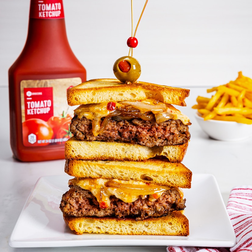 Grilled Pimento Cheese Patty Melts Recipe