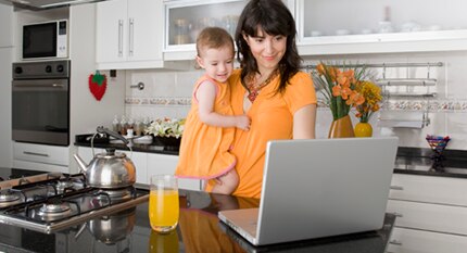 Customer shopping for groceries online