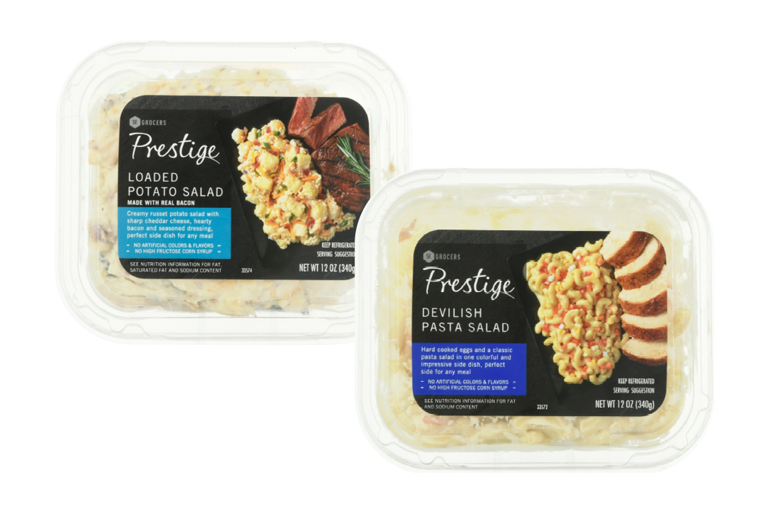 SE Grocers Prestige Loaded Potato Salad & Develish Pasta Salad