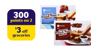 SE Grocers French Toast Sticks 16oz - 2/$5 with 300 points (limit 1)