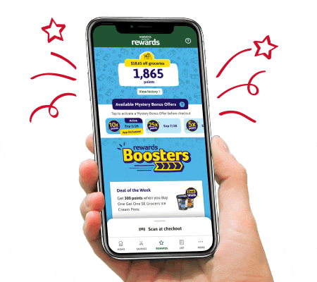 GIF image of the Harveys Supermarket app