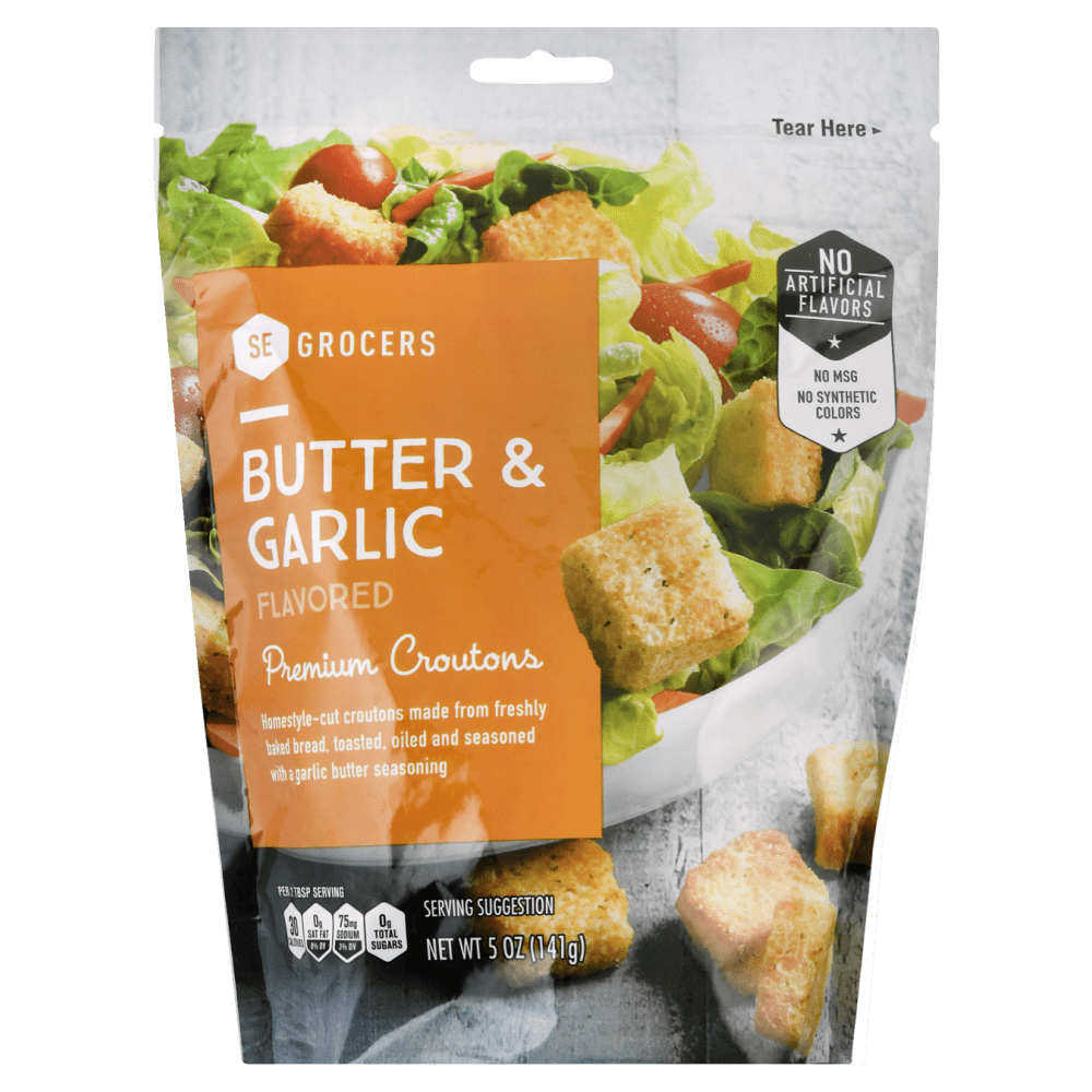 SE Grocers Butter & Garlic Premium Croutons