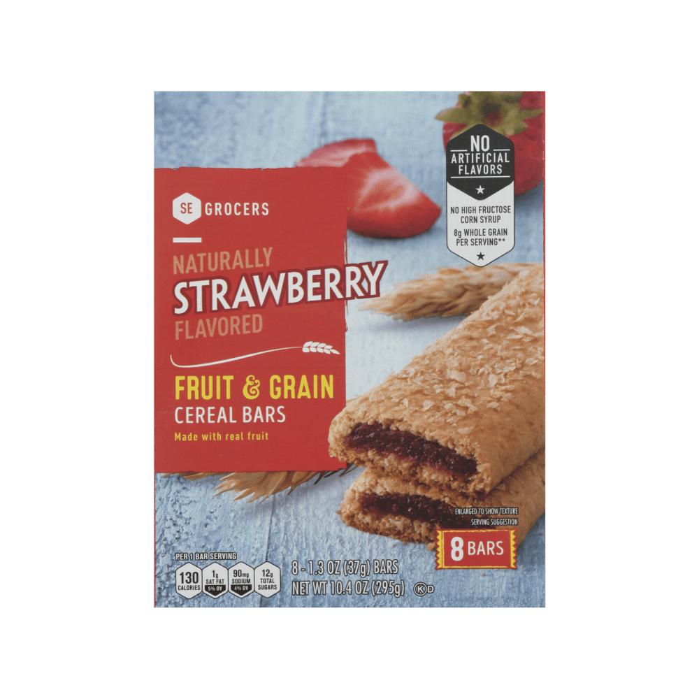 8ct SE Grocers Strawberry Cereal Bars