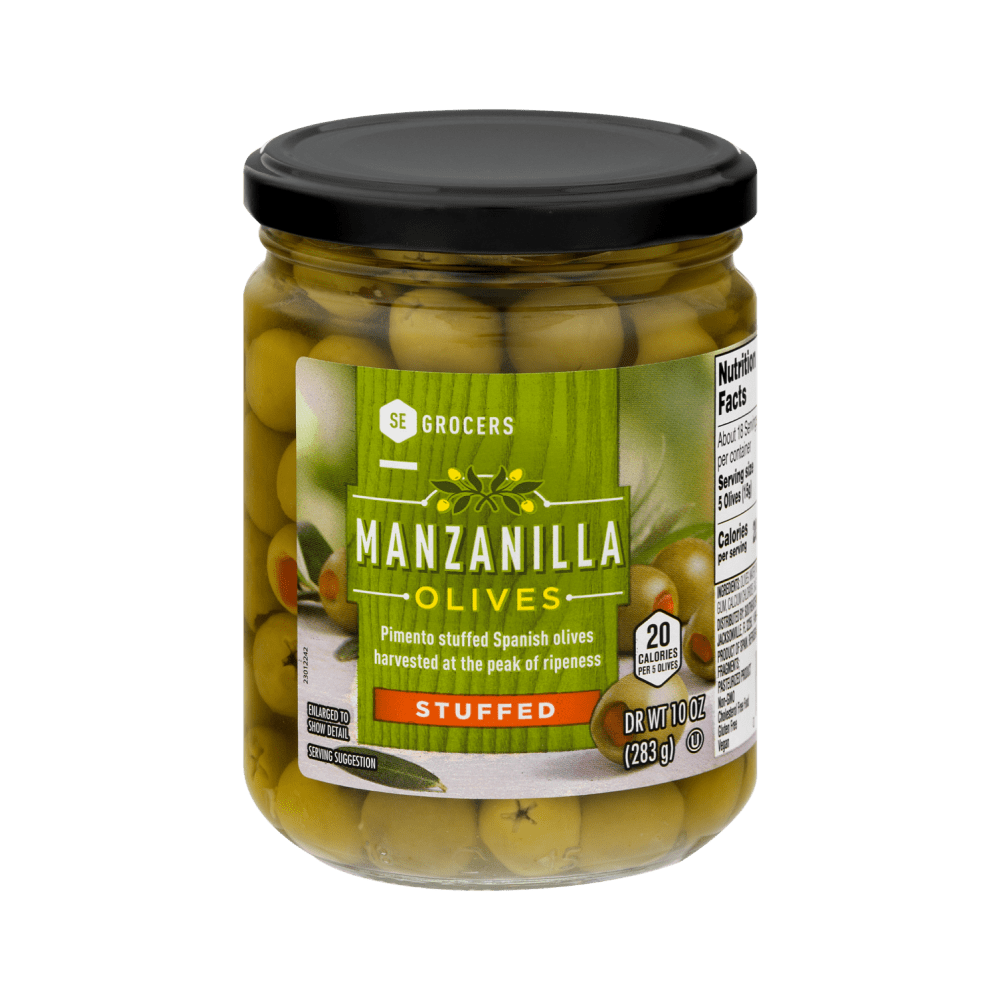 10oz SE Grocers Stuffed Manzanilla Olives