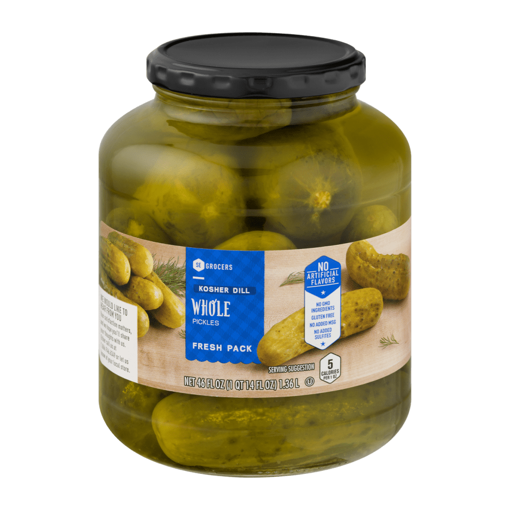 46oz SE Grocers Whole Kosher Dill Pickles