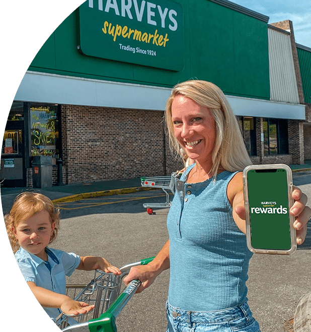 Earn FREE groceries with Harveys Supermarket rewards