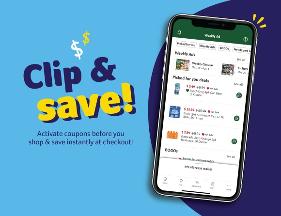 Clip & save! Activate coupons before you shop & save instantly at checkout!
