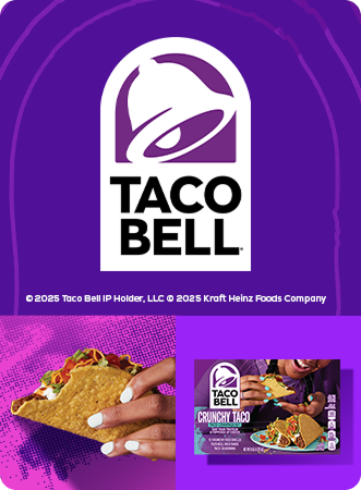 Taco Bell's new logo features a stylized taco, representing the brand's iconic menu item in a modern design.