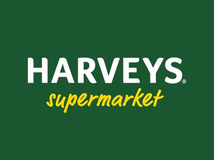 Harvey's Supermarket logo on green background