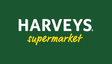 Harvey's Supermarket logo on green background