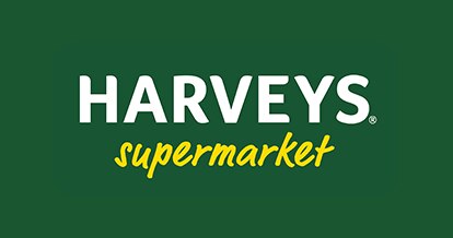 Harvey's Supermarket logo on green background